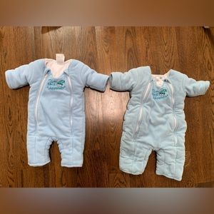 2 Merlin Fleece Sleep Suits (Small and Large)
